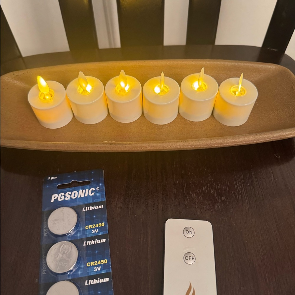 Set of Luminara Flameless LED Tea Light Candles with Remote